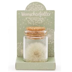 Großer Wunscherfüller - Pusteblume im Glas