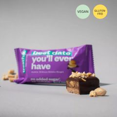Schoko Erdnuss Dattelkaramell Riegel „best date you`ll ever have“