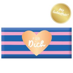 Schokolade 30g „Für dich“ (goldenes Herz)