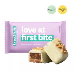 Weiße Erdnuss-Schokoriegel „Love at first bite“