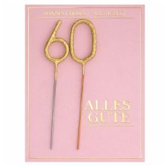 Mini Wondercard zum 60. Geburtstag „Alles Gute“ (Farbe rosa)