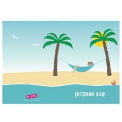 Personalisierbare Grußkarte ENTSPANN DICH!