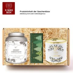 Gefüllte Geschenkbox „Frohe Weihnachten“ – Besonderes Weihnachtsgeschenk (Lichterkette Set 2)