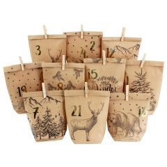 Adventskalender COZY WINTER SCHWARZ - zum Befüllen