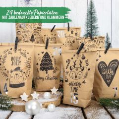Adventskalender SO CUTE - Tüten-Set zum Befüllen
