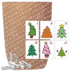 Adventskalender Set zum Befüllen X-MAS ICON WEIHNACHTSBÄUME