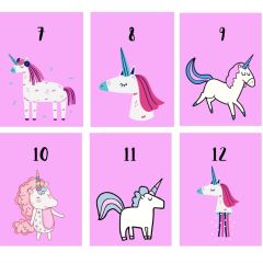 Adventskalender Zahlen EINHORN