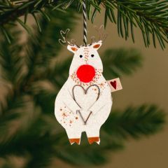Baumschmuck Winterfreunde „Rentier Kalle“ - Sehr schöner Geschenkanhänger