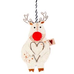 Baumschmuck Winterfreunde „Rentier Kalle“ - Sehr schöner Geschenkanhänger
