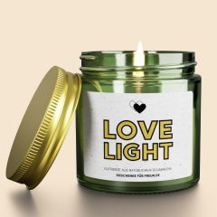 Duftkerze mit Spruch LOVE LIGHT