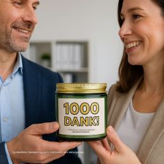 Duftkerze mit Spruch 1000 DANK!