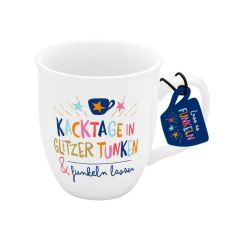Espressotasse „Kacktage in Glitzer tunken“