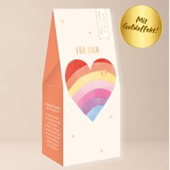 Fruchtgummi Herzen FÜR DICH - Regenbogenherz