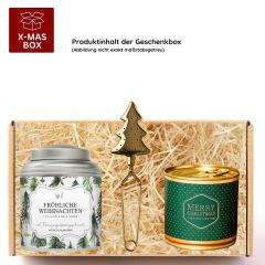 Gefüllte Geschenkbox Weihnachten – Ausgefallenes Weihnachtsgeschenk (Schneekugel – Set 8)