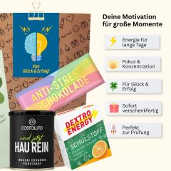 Geschenktüte „Viel Glück & Erfolg“ – Geschenk zur Prüfung oder zum Jobstart (Set 10)