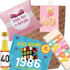 Geschenktüte zum 40. Geburtstag - Ballons (Set 6)