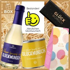 Geschenkbox „Bestanden! Herzlichen Glückwunsch“ (Set 1)