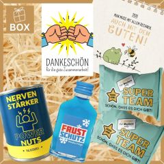 Geschenkbox Mitarbeitergeschenk „Dankeschön für die gute Zusammenarbeit“ (Set 6)