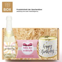 Gefüllte Geschenkbox Geburtstag – Geburtstagsgeschenk „Das beste Alter ist jetzt!“ (Set 6)
