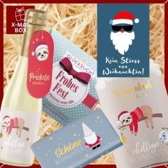 Geschenkbox „Kein Stress vor Weihnachten!“ - Lustiges Weihnachtsgeschenk (Set 7)