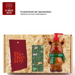 Geschenkbox „Schöne Weihnachten“ - Lustiges Weihnachtsgeschenk (Bär – Set 5)