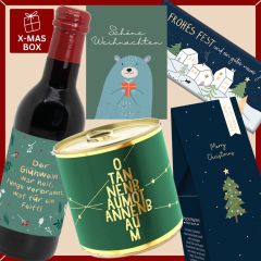 Geschenkbox „Schöne Weihnachten“ - Lustiges Weihnachtsgeschenk (Bär – Set 3)