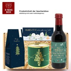 Geschenkbox „Schöne Weihnachten“ - Lustiges Weihnachtsgeschenk (Bär – Set 3)