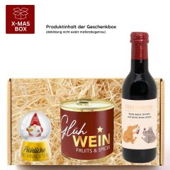 Geschenkbox „Schöne Weihnachten“ - Lustiges Weihnachtsgeschenk (Bär – Set 4)