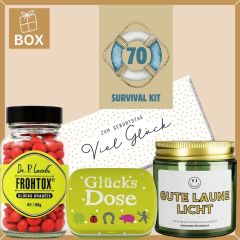 Geschenkbox Überlebenspaket zum 70. Geburtstag SURVIVAL KIT # 1