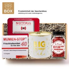 Geschenkbox Überlebenspaket zum 40. Geburtstag SURVIVAL KIT # 3