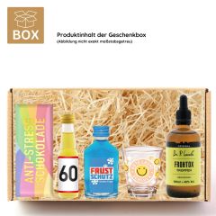 Geschenkbox zum 60. Geburtstag – Lustiges Überlebenspaket (Set 6)