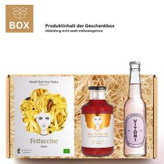 Kulinarische Geschenkbox zum Geburtstag „Genieße das Leben. Happy Birthday!“ (Set 1)