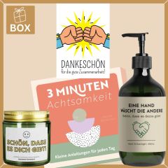 Geschenkbox Mitarbeitergeschenk „Dankeschön für die gute Zusammenarbeit“ (Set 4)