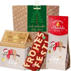 Geschenktüte „Frohe Weihnachten Liebes Team“ – Weihnachtsgeschenk für Mitarbeiter (Set 3)