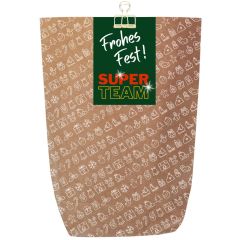 Geschenktüte FROHES FEST! SUPER TEAM - zum Befüllen