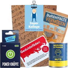 Geschenktüte Mitarbeitergeschenk „Super Kollege“ (Set 4)