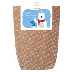 Schöne Geschenkverpackung für Weihnachtsgeschenke „Merry Christmas“ (Motiv Eisbär)