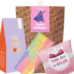Geschenktüte für Kollegin – Geschenkset „Super Kollegin“ (Set 10)