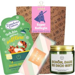 Geschenktüte für Kollegin – Geschenkset „Super Kollegin“ (Set 13)
