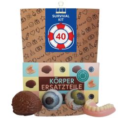 Geschenktüte Überlebenspaket zum 40. Geburtstag „Survival Kit“ (Set 2)