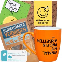Geschenktüte Onboarding – Welcome Kit „Willkommen an Bord!“ (Set 7)