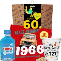 Geschenktüte zum 60. Geburtstag „Glück & Gesundheit“ (Set 3)