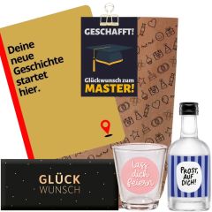 Geschenktüte zum Masterabschluss „Glückwunsch zum Master“ (Set 9)