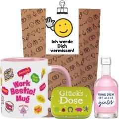 Geschenktüte Abschiedsgeschenk „Ich werde dich vermissen!“ (Set 6)