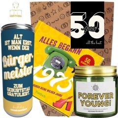 Geschenktüte 50. Geburtstag – Geschenkset „50 Years“ (Set 5)