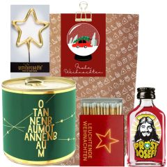 Geschenktüte „Frohe Weihnachten“ - Kleines Weihnachtsgeschenk (Schneekugel – Set 3)