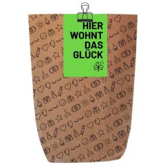 Geschenktüte HIER WOHNT DAS GLÜCK - zum Befüllen