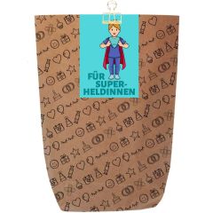 Geschenktüte FÜR SUPERHELDINNEN - zum Befüllen