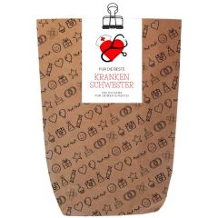 Geschenktüte FÜR DIE BESTE KRANKENSCHWESTER - zum Befüllen