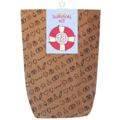 Geschenktüte SURVIVAL KIT ZUM 18. GEBURTSTAG - zum Befüllen